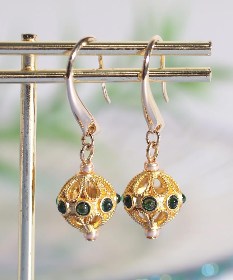 ちか☺︎ 1点作品☆ 希少石　宝石質ルビーピアス　イヤリングに変更可能☺︎ K10YGルビーピアス | BON BON DO オンラインショップ